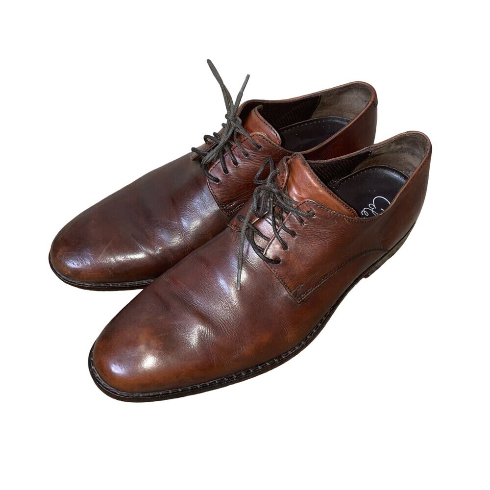 Cole Haan Colton Oxford Brown Leather Plain NikeAir Mens Size 10.5 laces
